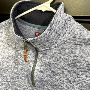 Blue zipper pullover